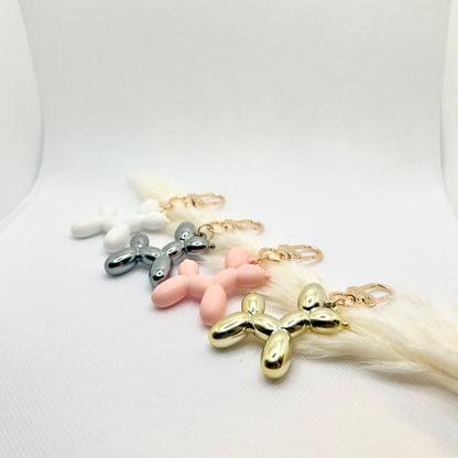 Ballonhund Schlüsselanhänger Bunt. Lustiges Accessoire für Tasche, Schlüssel oder Kopfhörer