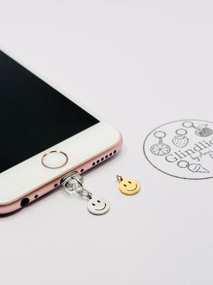 Smiley Mini Charm Glücksmoment in Gold oder Silber. Charm Anhänger für positive Vibes