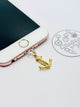 Anker Gold Mini Charm. Maritimer Halt für dein Smartphone.