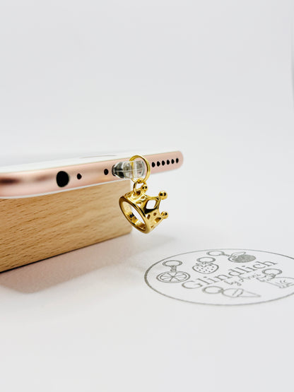 Kronen Mini Charm in Gold. Dein Glanzmoment für dein Smartphone