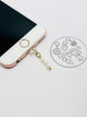 Perlen Gold Mini Charm. Schimmernde Eleganz fürs Smartphone.