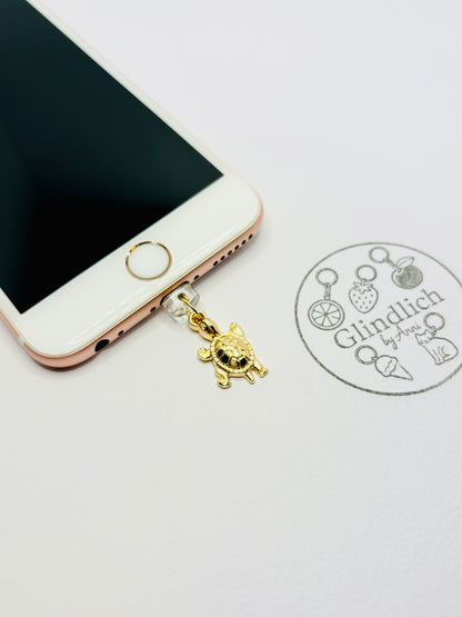 Schildkröten Mini Charm in Gold. Charm Anhänger für Ruhe, Beständigkeit und Meeresliebe