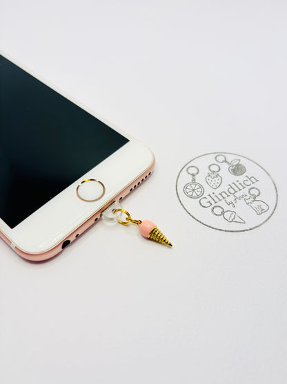 Eiscreme Charm im Waffelhörnchen Design. Charm Anhänger für Sommermomente