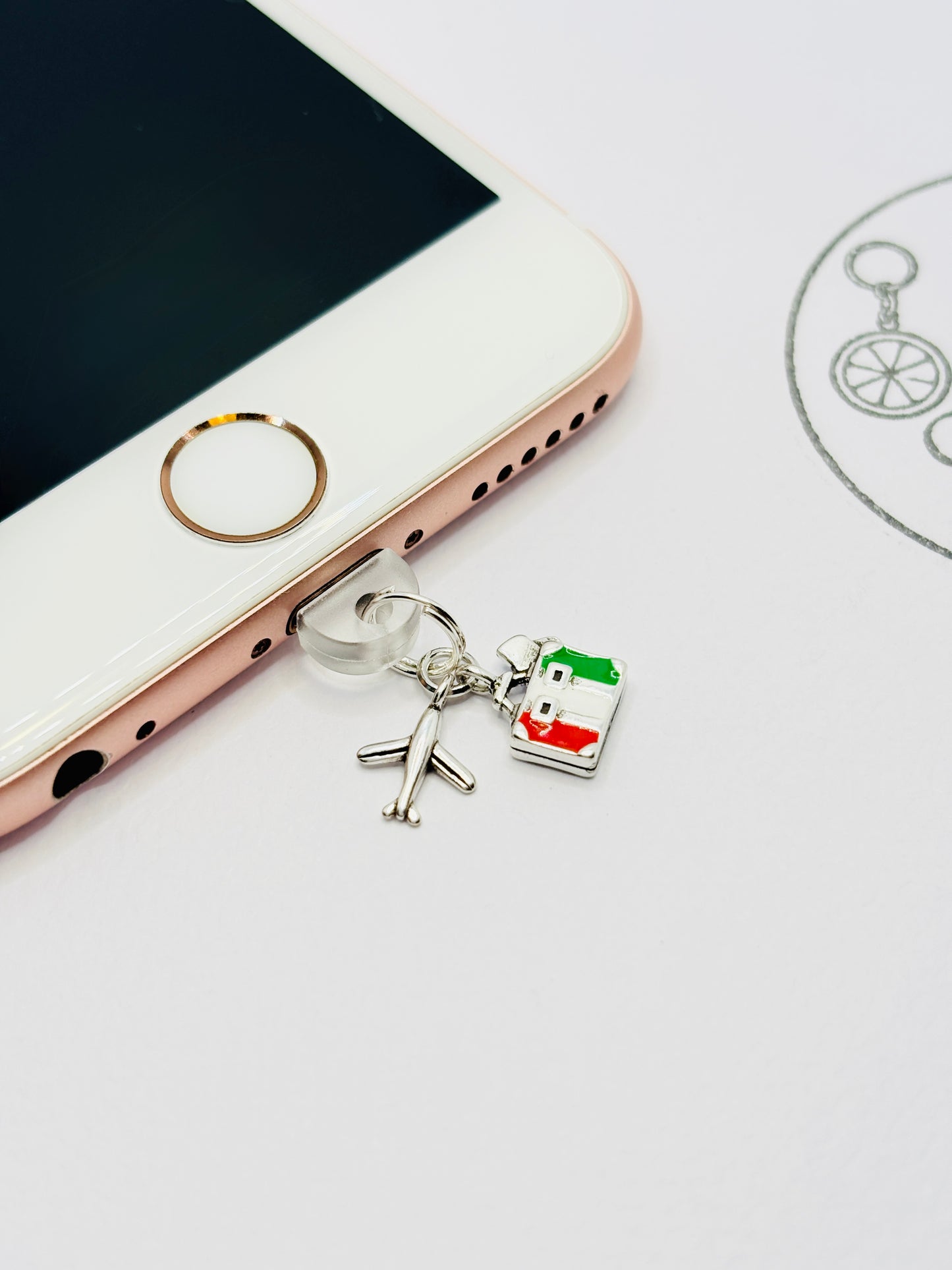 Bella Italia! Flugzeug und Koffer Charm. Für kleine Reisemomente im Alltag