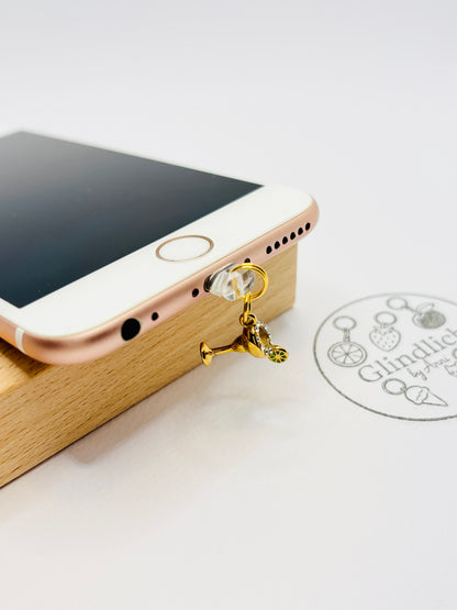 Cocktail Charm mit Margarita Glas. Charm Anhänger für Sommer, Urlaub und Lifestyle