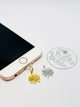 Kleeblatt Silber Mini Charm. Dezenter Glücksbringer fürs Smartphone.