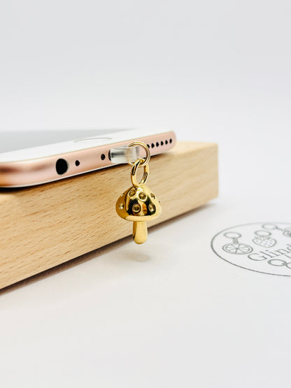 Pilz Kristall Handy Charm. Funkelnder Glücksbringer fürs Smartphone.