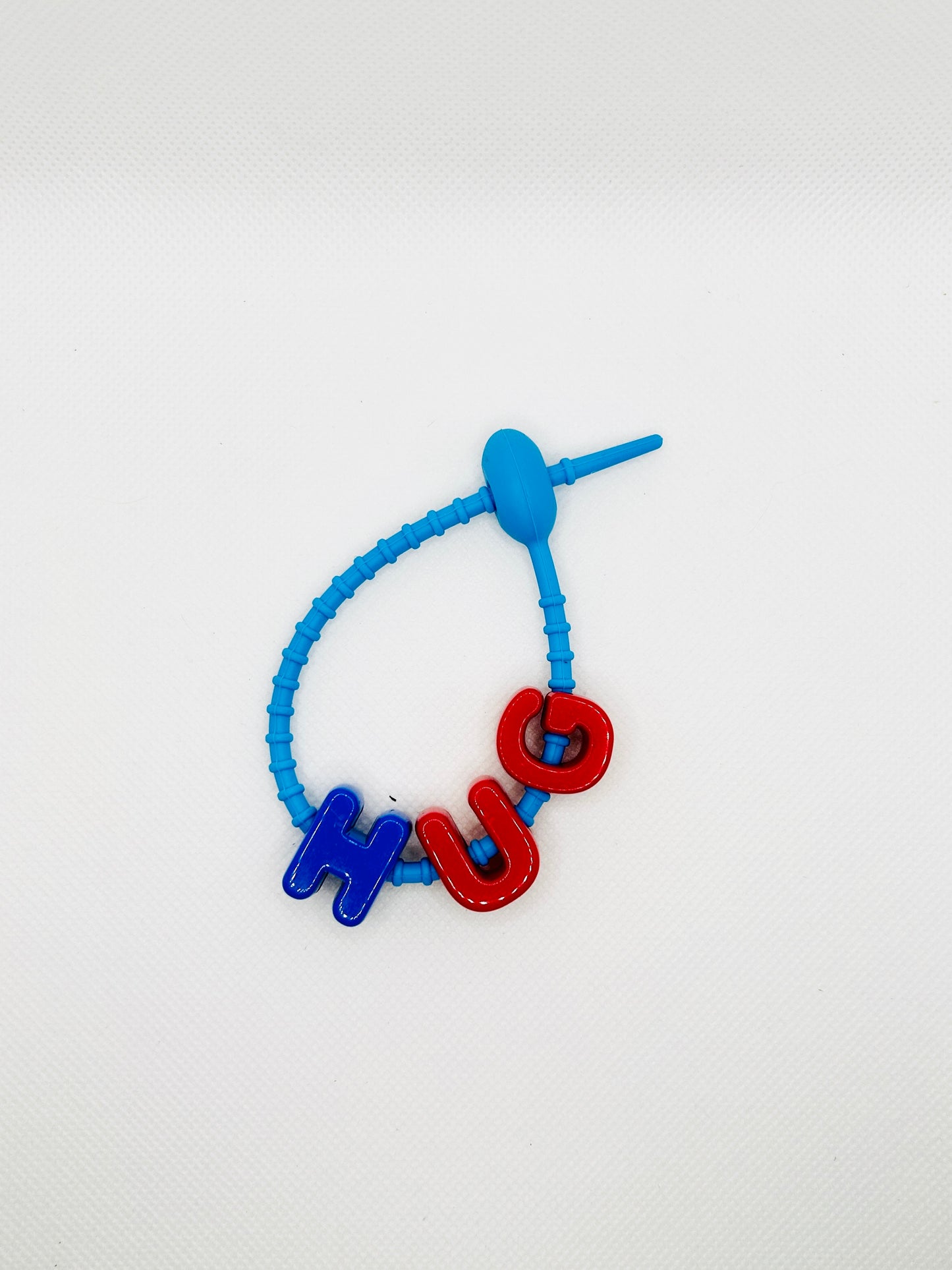 Acryl Buchstaben mit Silikonband. Bunt schrill