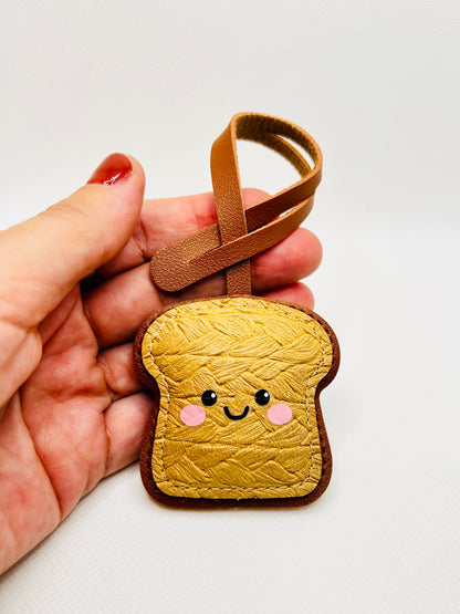 Toast Schlüsselanhänger süßes Brot Cartoon Taschenanhänger Geschenk für Frauen Kinder Rucksack Deko