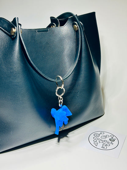 Echtleder Elefant Anhänger für Taschen und Schlüssel Glindlich Bag Charm