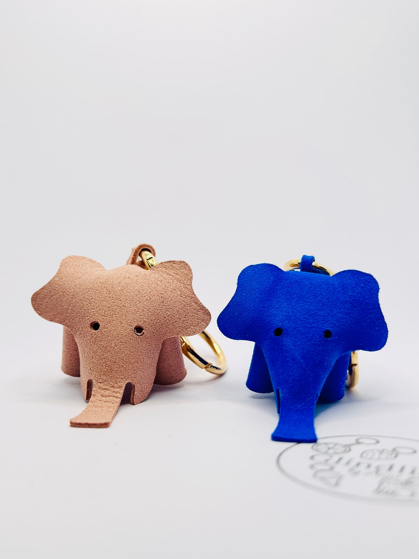 Echtleder Elefant Anhänger für Taschen und Schlüssel Glindlich Bag Charm