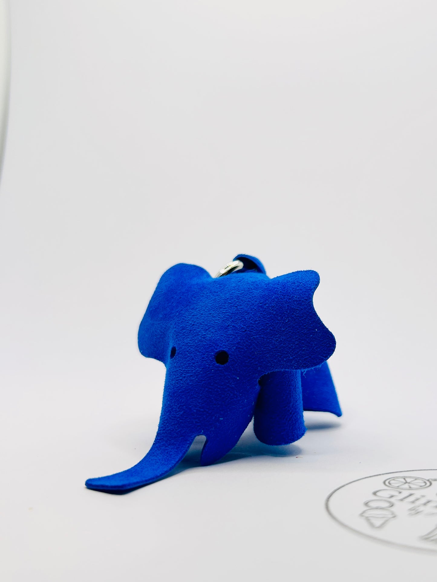 Echtleder Elefant Anhänger für Taschen und Schlüssel Glindlich Bag Charm