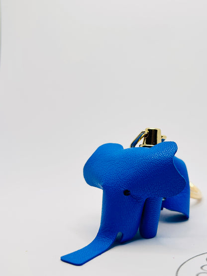 Echtleder Elefant Anhänger für Taschen und Schlüssel Glindlich Bag Charm