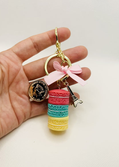 Macaron Schlüsselanhänger. Bunt, süß & stylisch für Tasche oder Schlüsselbund